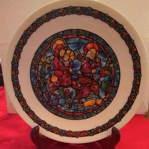 Limoges Christmas plate -The Escape to Egypt